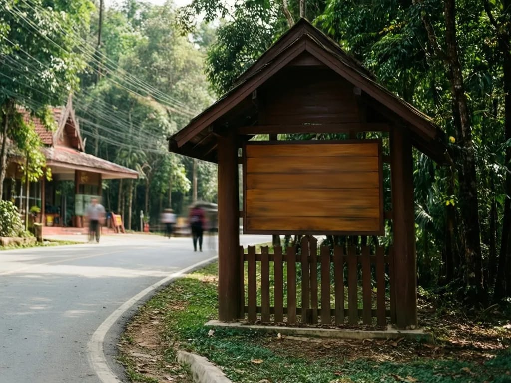 Khun Chae National Park entrance sign at the Mae Tho ranger station
